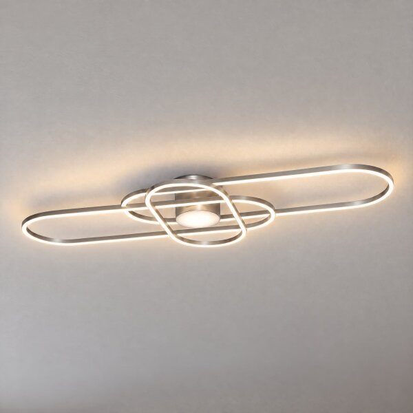 BRILAGI - Димируемо LED таванно осветително тяло APOLLO LED/58W/230V 43,2x101,2 cm хром + дистанционно управление