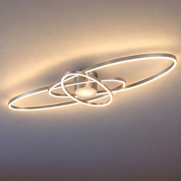 BRILAGI - Димируемо LED таванно осветително тяло APOLLO LED/58W/230V 43,2x101,2 cm хром + дистанционно