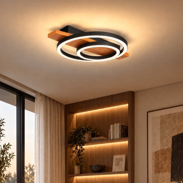 BRILAGI - LED таванно осветително тяло PLANK LED/28W/230V 4000K 30x40 cm дърво