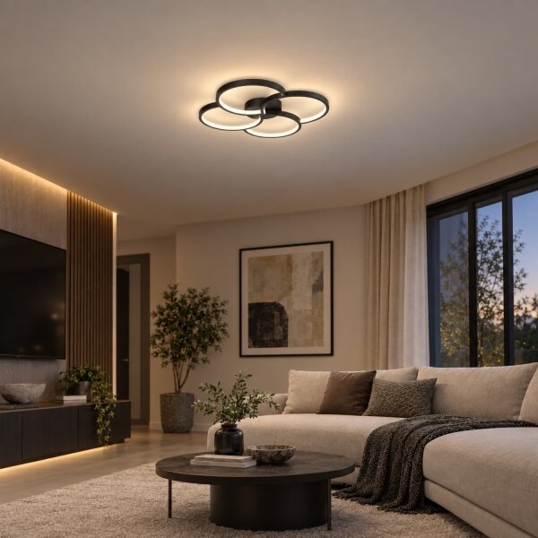 BRILAGI - LED таванно осветително тяло VELO LED/42W/230V 4000K, Ø 52 см, черно
