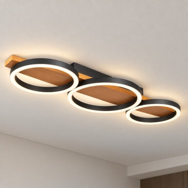 BRILAGI - LED таванен плафон PLANK LED/28W/230V 4000K 25x70 cm дърво