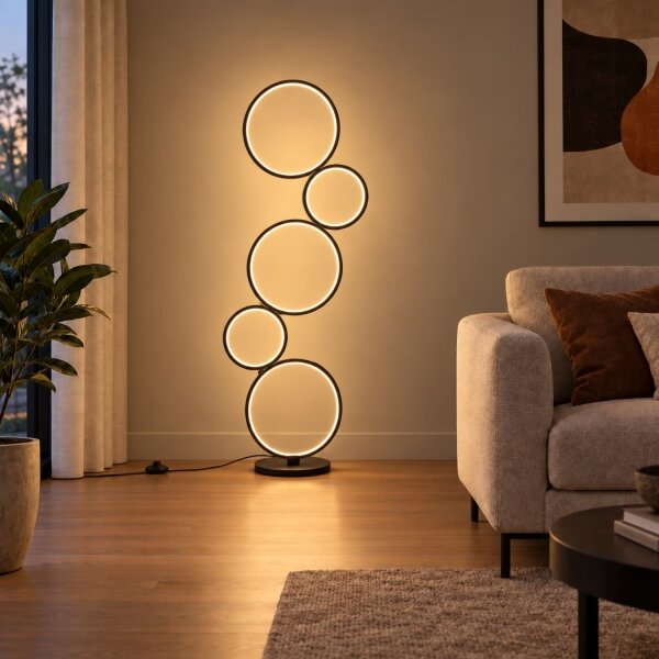 BRILAGI - LED подова лампа ECHO LED/36W/230V 4000K 110 cm черна