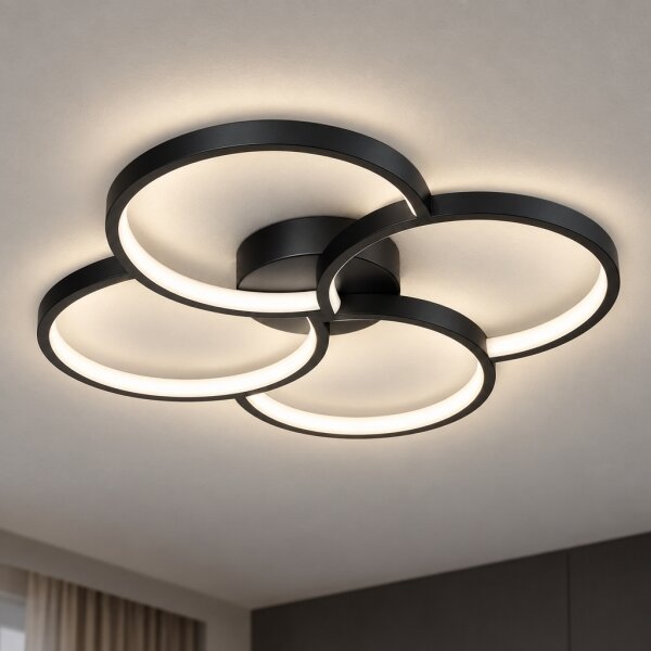 BRILAGI - LED таванно осветително тяло VELO LED/42W/230V 4000K, Ø 52 см, черно