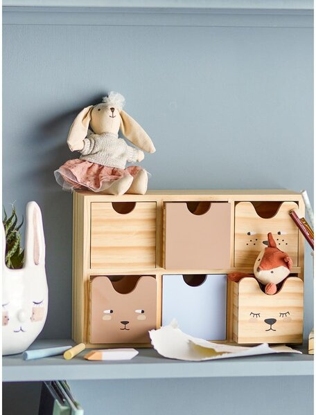 Дървен органайзер за детски играчки в естествен цвят 27x8x18 cm Calle – Bloomingville Mini