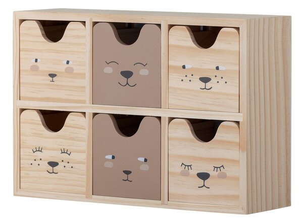 Дървен органайзер за детски играчки в естествен цвят 27x8x18 cm Calle – Bloomingville Mini