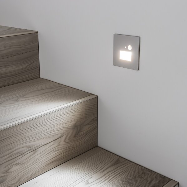 LED осветително тяло за стълбище със сензор за движение LED/1,5W/230V 3000/4000/6000K сиво