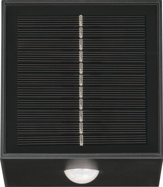 Retlux-LED Соларна стенна лампа със сензор LED/1W/3,7V 1200 mAh IP44 черна