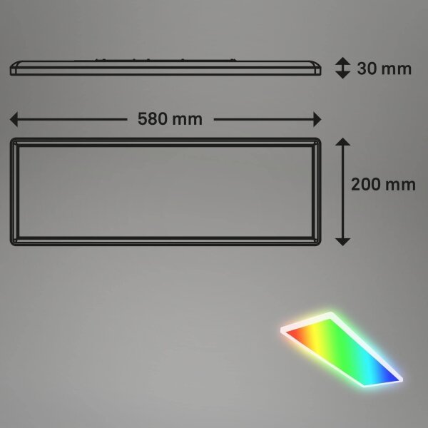 Briloner 7404-016 - RGBW LED, с възможност за димиране, повърхностно монтиран LED панел/22W/230V 4000K + дистанционно управление