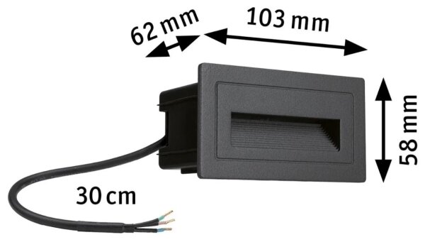 Paulmann 94383 - LED/4W IP44 Екстериорна лампа за вграждане LONG 230V