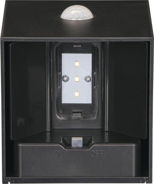 Retlux-LED Соларна стенна лампа със сензор LED/1W/3,7V 1200 mAh IP44 черна