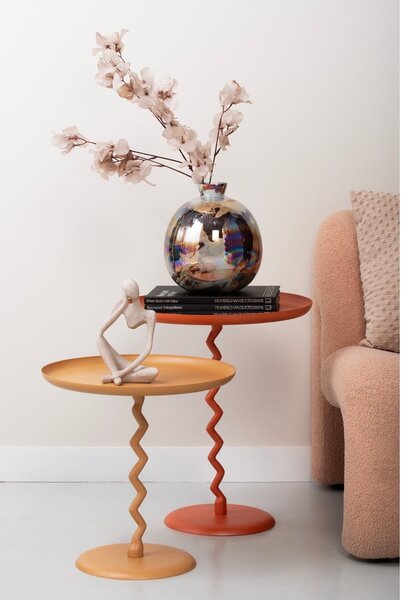 Метална кръгла странична масичка ø 40 cm Zig Zag – Leitmotiv