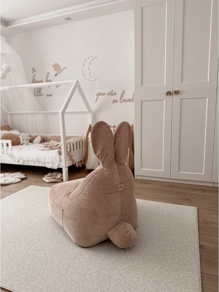 Светлорозов детски пуф Funny Bunny – The Brooklyn Kids