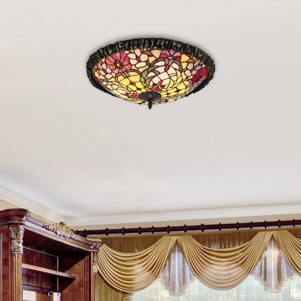 Rabalux 8087 - Тифани витражно таванно осветително тяло MIRELLA 2xE27/60W/230V