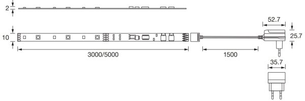 Ledvance - LED RGBW Димируема лента FLEX 5m LED/14W/230V + д.у