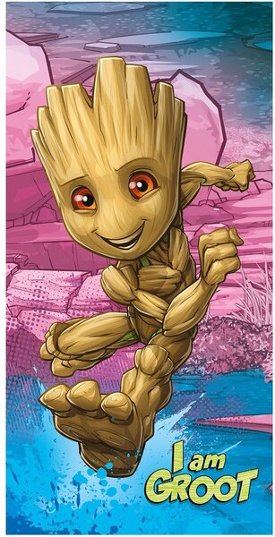 Памучна детска кърпа 70x140 cm Groot "I am groot" – Jerry Fabrics