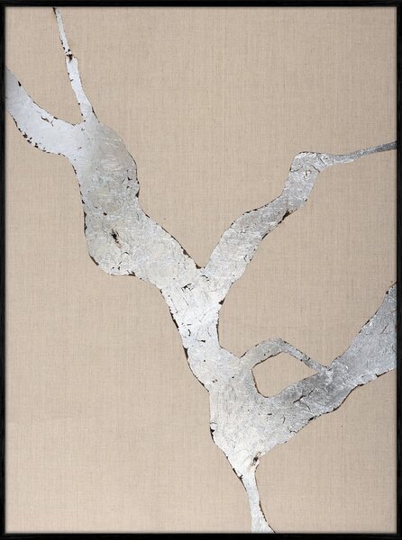 Ръчно рисувана картина 90x120 cm Wild Horizon Silver – Malerifabrikken