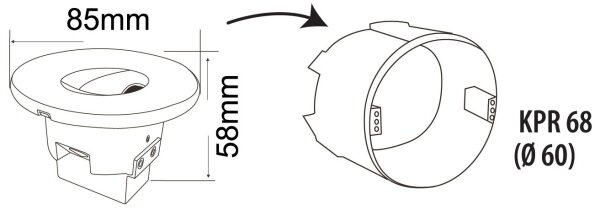 LED Екстериорна лампа за стълбище DECENTLY LED/1,5W/230V IP44 черен