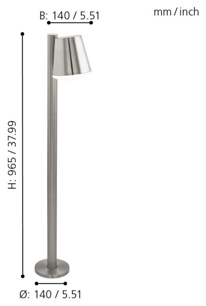 Eglo 97485 - LED димируема лампа CALDIERO-C 1xE27/9W/230V матов хром IP44