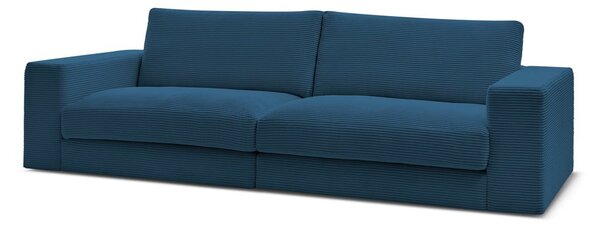 Тъмносин диван от рипсено кадифе 274 cm Leonard – Bobochic Paris