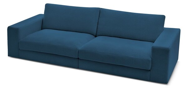 Тъмносин диван от рипсено кадифе 274 cm Leonard – Bobochic Paris