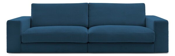 Тъмносин диван от рипсено кадифе 274 cm Leonard – Bobochic Paris