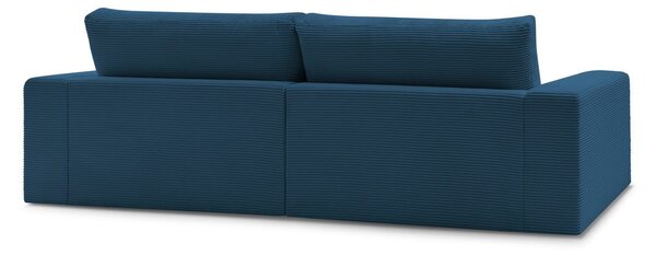 Тъмносин диван от рипсено кадифе 274 cm Leonard – Bobochic Paris