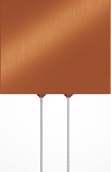 Maytoni LED висяща лампа „Quadro“, мед/коняк, стъкло, 3000K, 24 см, Мед, Дневна/трапезария, Стъкло, Модерен