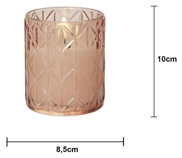 LED свещ на батерии (височина 10 cm) Flamme Romb – Star Trading