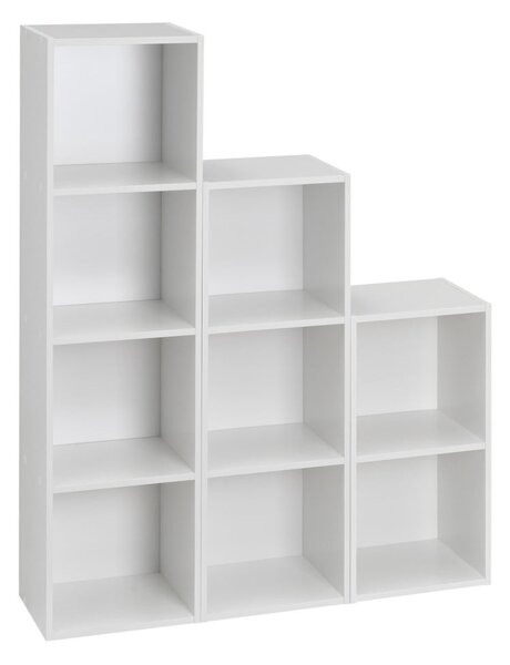 Бяла библиотека 30x106x24 cm Cube – Casa Selección