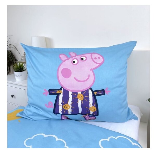 Единично памучно детско спално бельо със светещ ефект 140x200 cm Peppa Pig – Jerry Fabrics