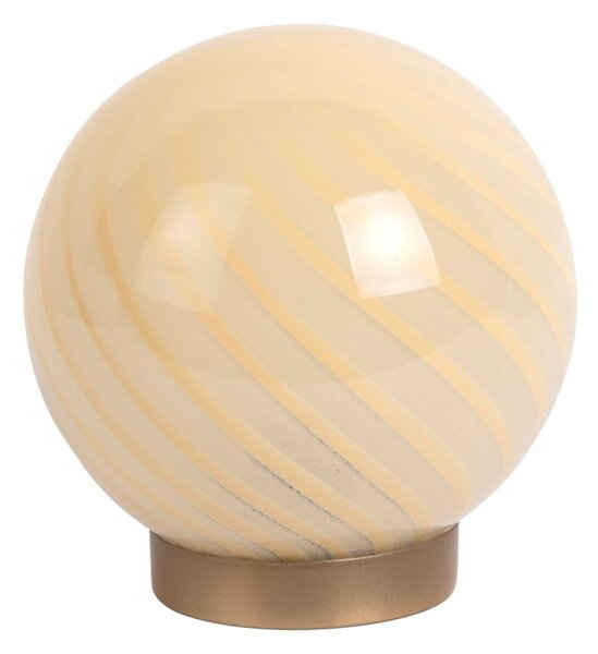Светложълта настолна лампа със стъклен абажур (височина 17 cm) Summer Globe – Leitmotiv