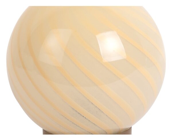 Светложълта настолна лампа със стъклен абажур (височина 17 cm) Summer Globe – Leitmotiv