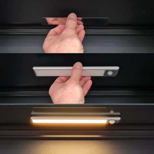 Nedis LCRM01WT - LED осветление за шкаф с сензор, 1W, 1100 mAh, 3000K