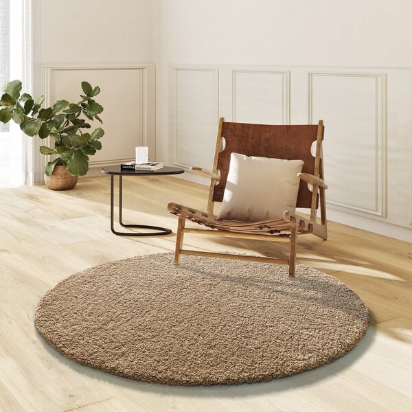 Светлокафяв кръгъл килим ø 130 cm Norge – Universal