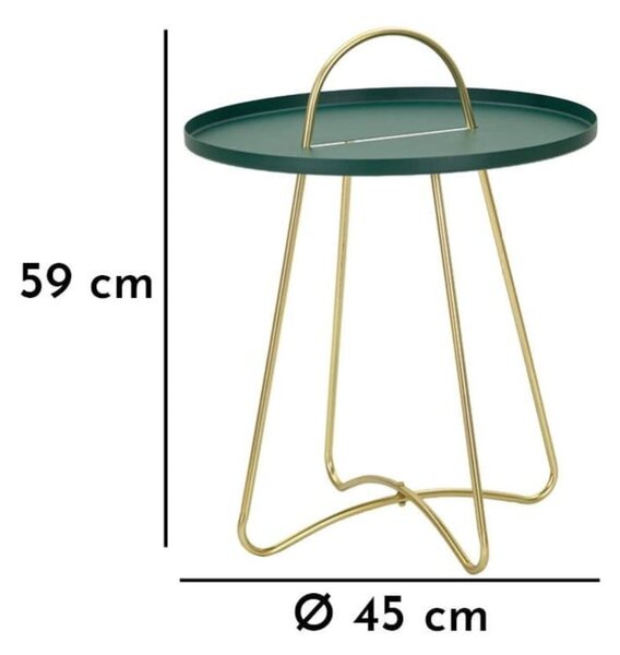 Метална кръгла странична масичка ø 45 cm Grent – Mauro Ferretti