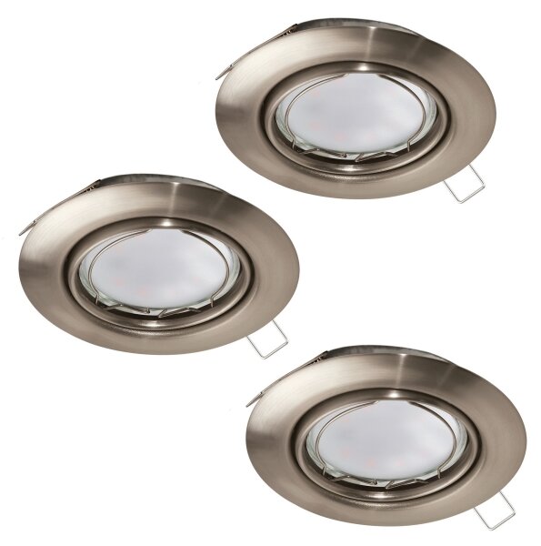 Eglo 94408 - Комплект от 3 LED вградени осветителни тела PENETO 3xGU10-LED/5W/230V