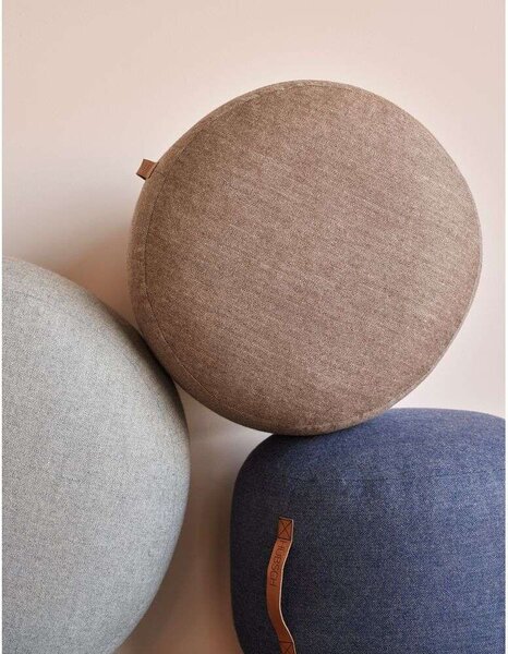 Hübsch - Mochi Pouf Ø50 Blue Hübsch