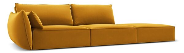 Кадифен диван в цвят горчица ляв ъгъл 264 cm Vanda – Mazzini Sofas