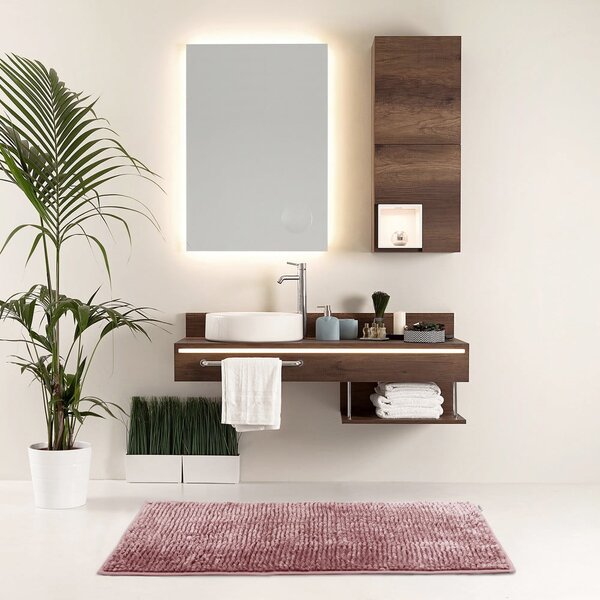 Розов килим за баня 60x90 cm Bati – Restilo