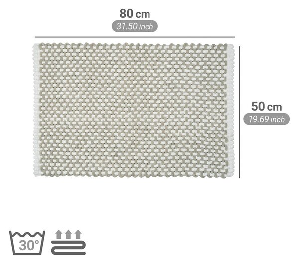 Бежов текстилен килим за баня 50x80 cm Covelo – Wenko