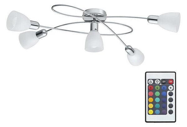 Eglo 75356 - LED RGB Димируем спот DAKAR-C 5xE14/4W + д.у