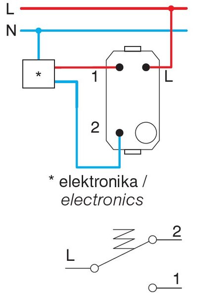 TEM Бутон NO/NC 16A 1M, Modul - SM61