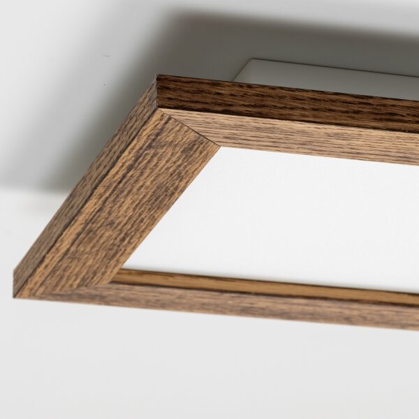 Brilagi - LED Димируема лампа SLIMFRAME WOOD LED/25W/230V 34x34 см + д.у