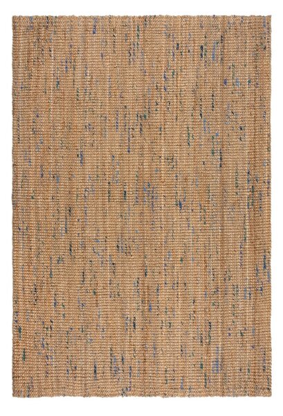 Синьо-естествен ръчно изработен ютен килим 160x230 cm Jute Boucle Blue – Flair Rugs
