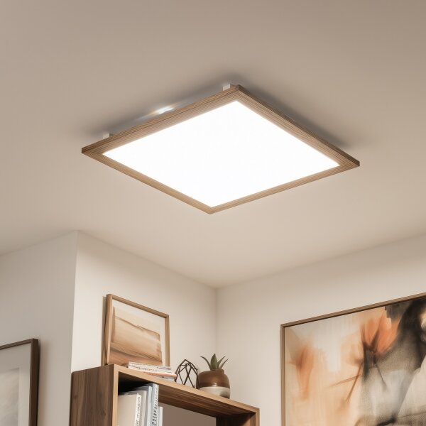 Eglo - LED Панел за повърхностен монтаж SALOBRENA-RW WOOD LED/34W/230V 2700/4000K кафяв