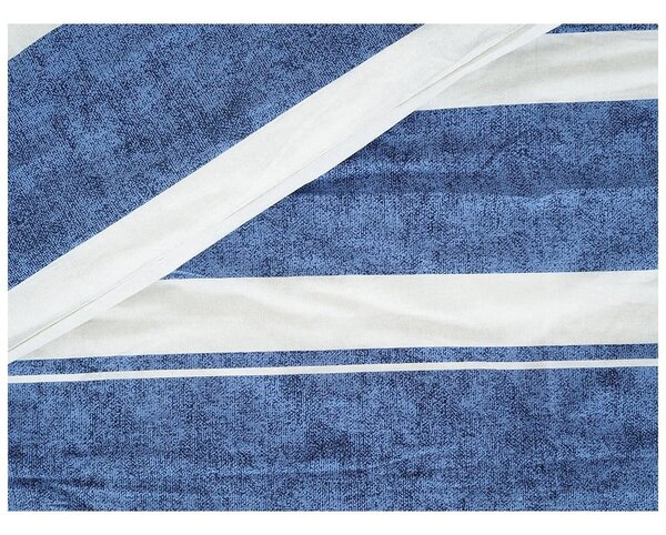 Синьо единично крепирано спално бельо 140x200 cm Blue Line – B.E.S