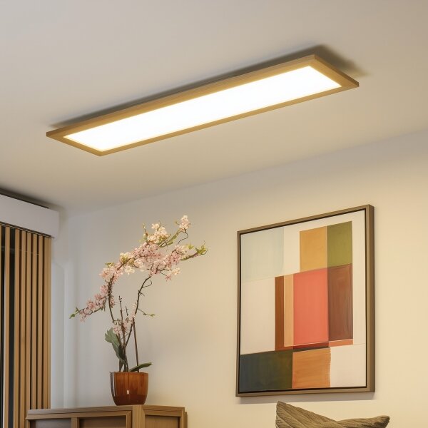 Eglo-LED RGBW повърхностно монтиран таванен панел SALOBRENA-C LED/34W/230V кафяв +с дистанционно управление