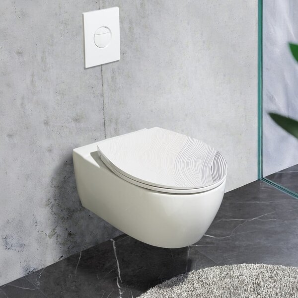 Тоалетна чиния с автоматично затваряне 38 x 44,5 см Menin – Wenko