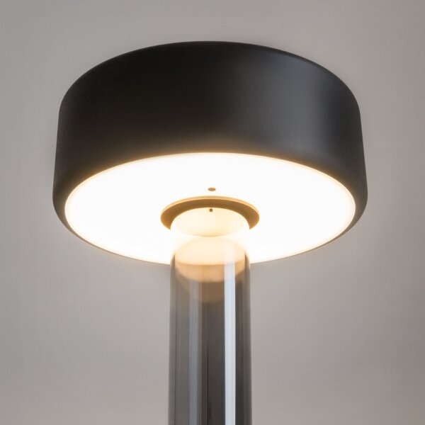 Maytoni MOD229TL-L3B3K3 - LED преносима настолна лампа 3W/5V, черно/сиво