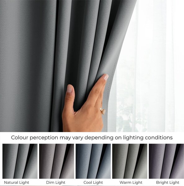 Сиво затъмняващо перде 140x175 cm Kierra – Restilo